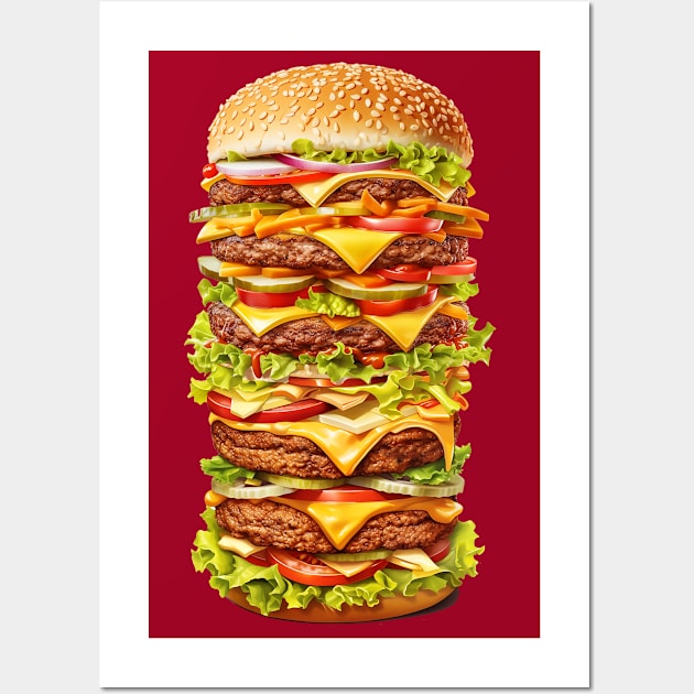 Mega Cheeseburger Wall Art by DavidLoblaw